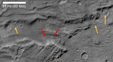Landslides on Charon (annotated)